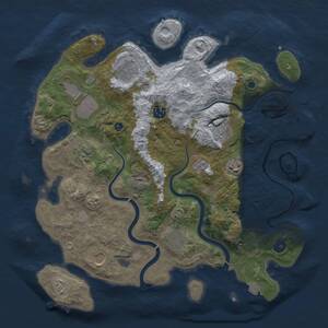 Thumbnail Rust Map: Procedural Map, Size: 3750, Seed: 818583609, 14 Monuments