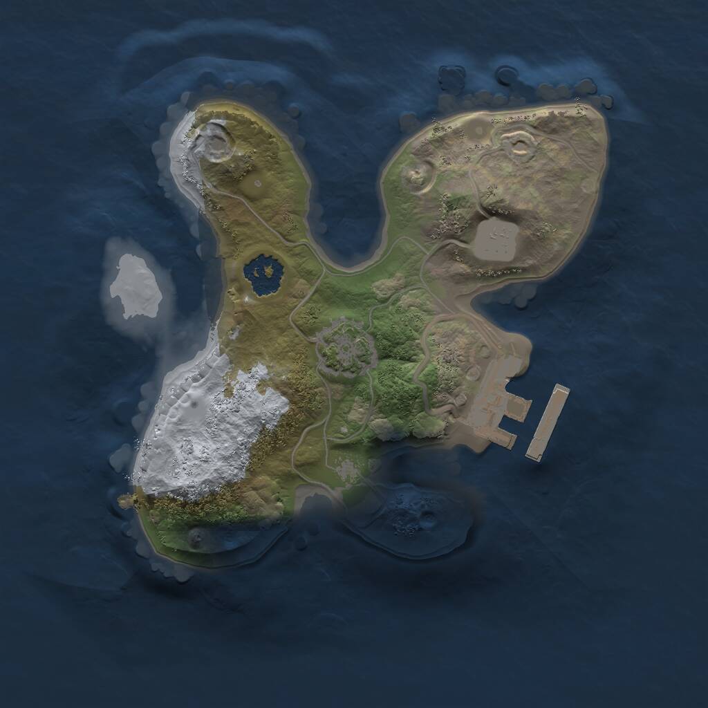 Rust Map: Procedural Map, Size: 1800, Seed: 473785964, 3 Monuments