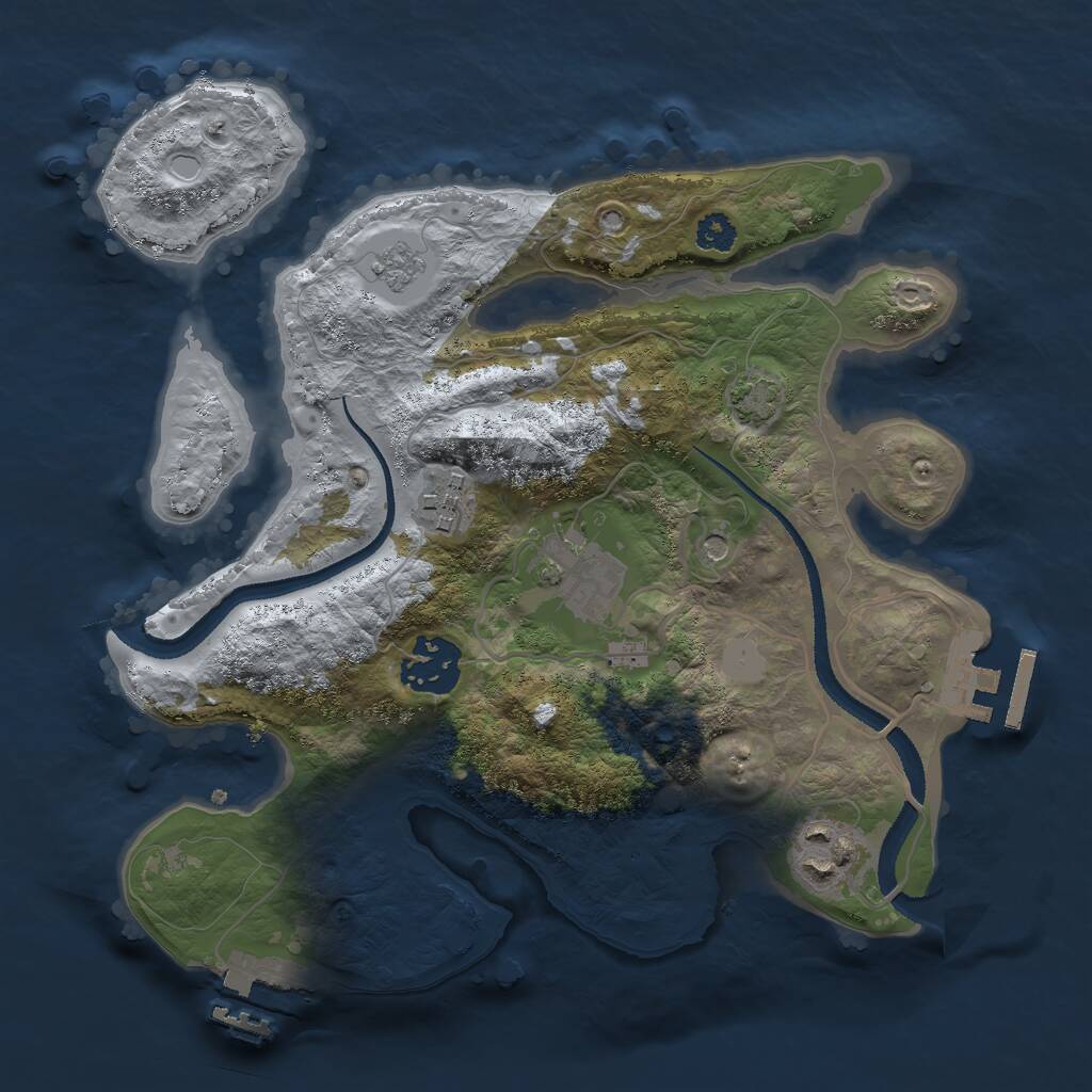 Rust Map: Procedural Map, Size: 2750, Seed: 421903, 10 Monuments