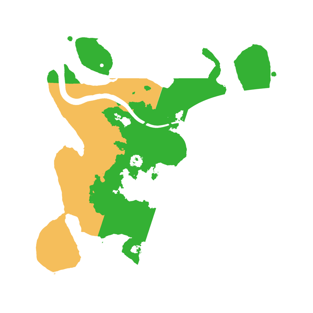 Biome Rust Map: Procedural Map, Size: 2500, Seed: 1335390521