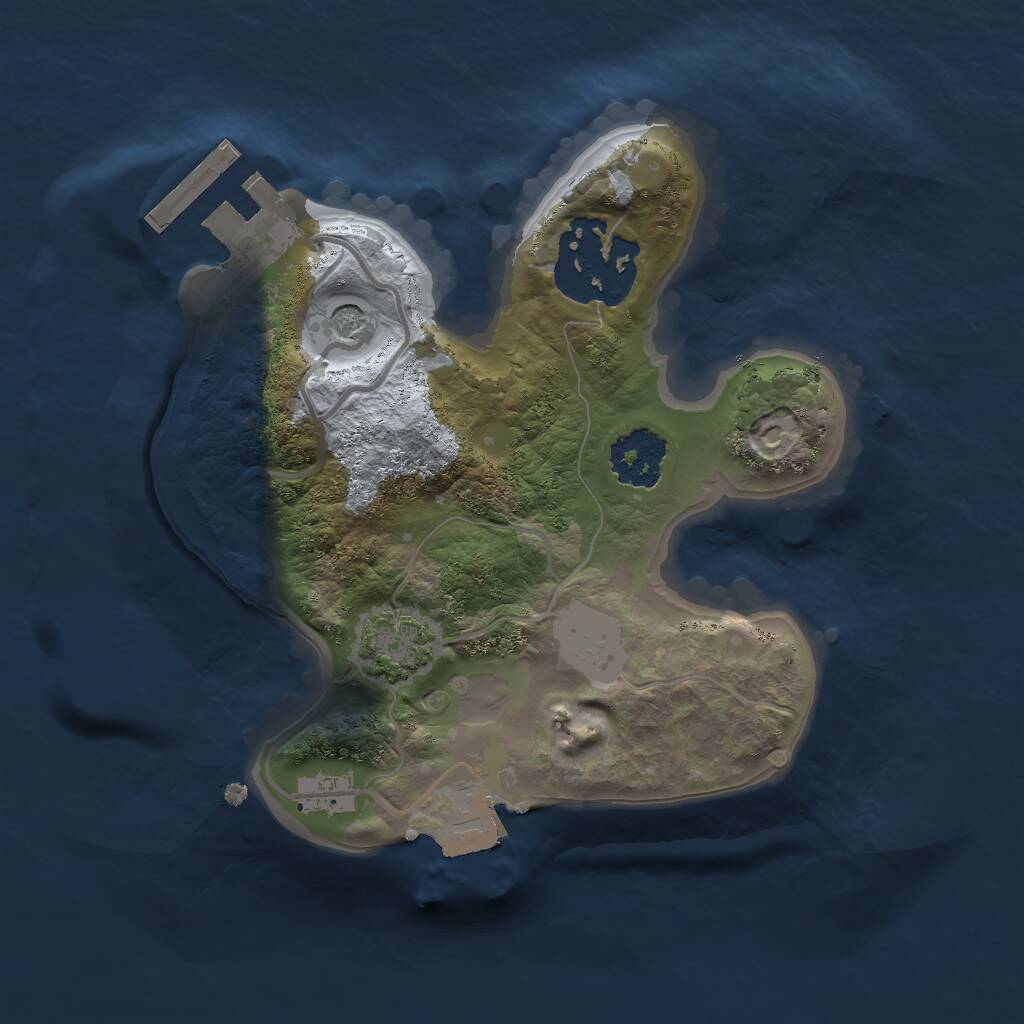 Rust Map: Procedural Map, Size: 1800, Seed: 2021755446, 5 Monuments