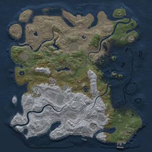 Thumbnail Rust Map: Procedural Map, Size: 4500, Seed: 857686741, 15 Monuments