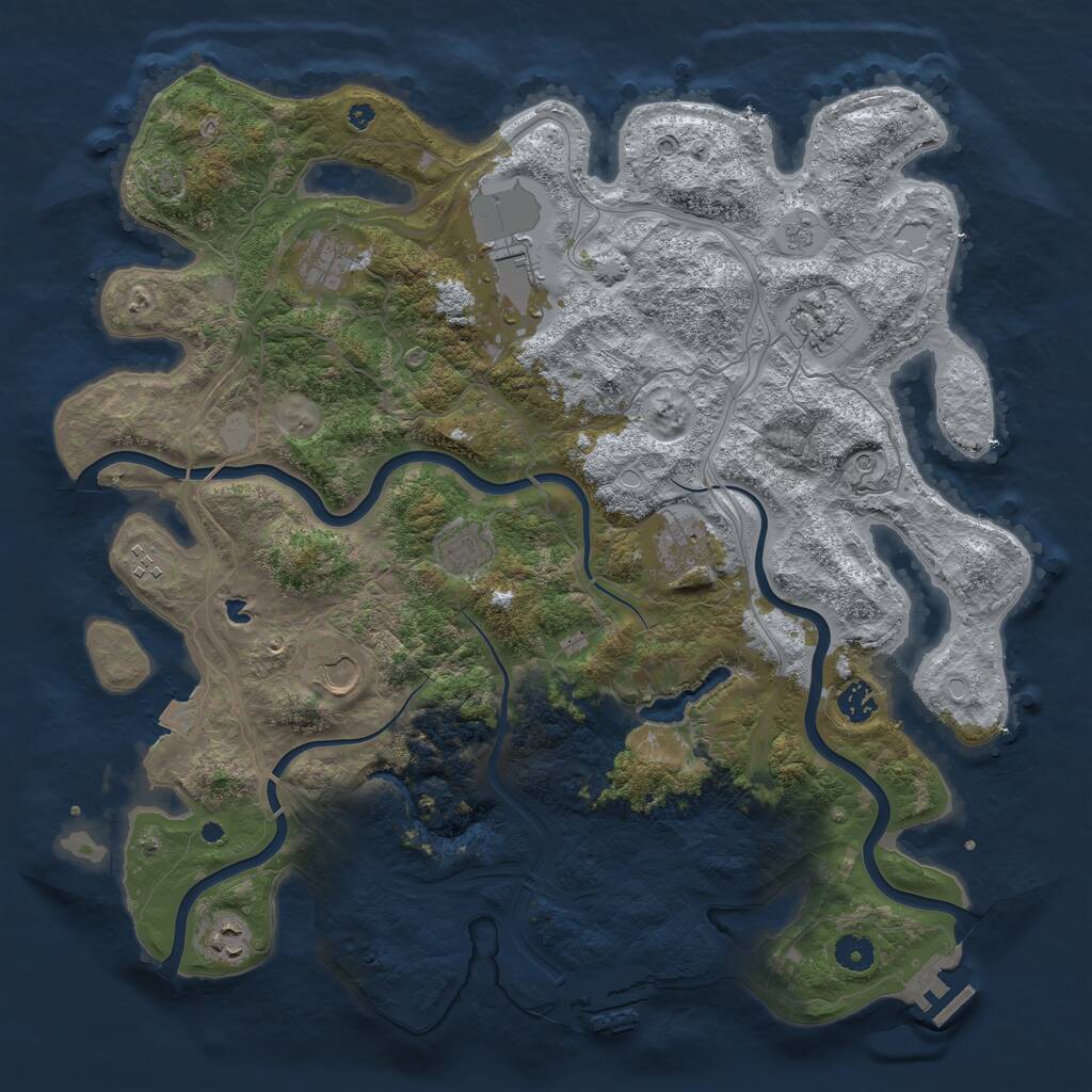 Rust Map: Procedural Map, Size: 4250, Seed: 50897267, 15 Monuments