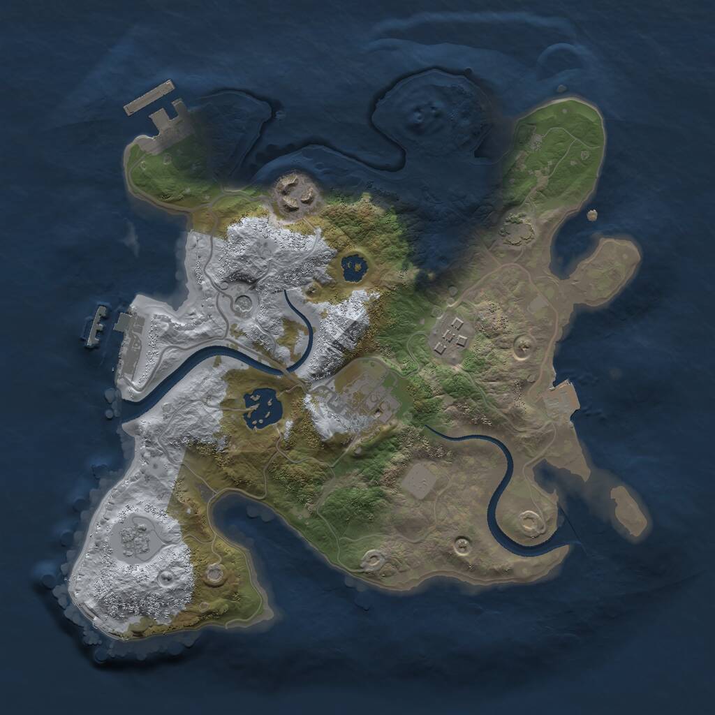 Rust Map: Procedural Map, Size: 2650, Seed: 2346356, 10 Monuments