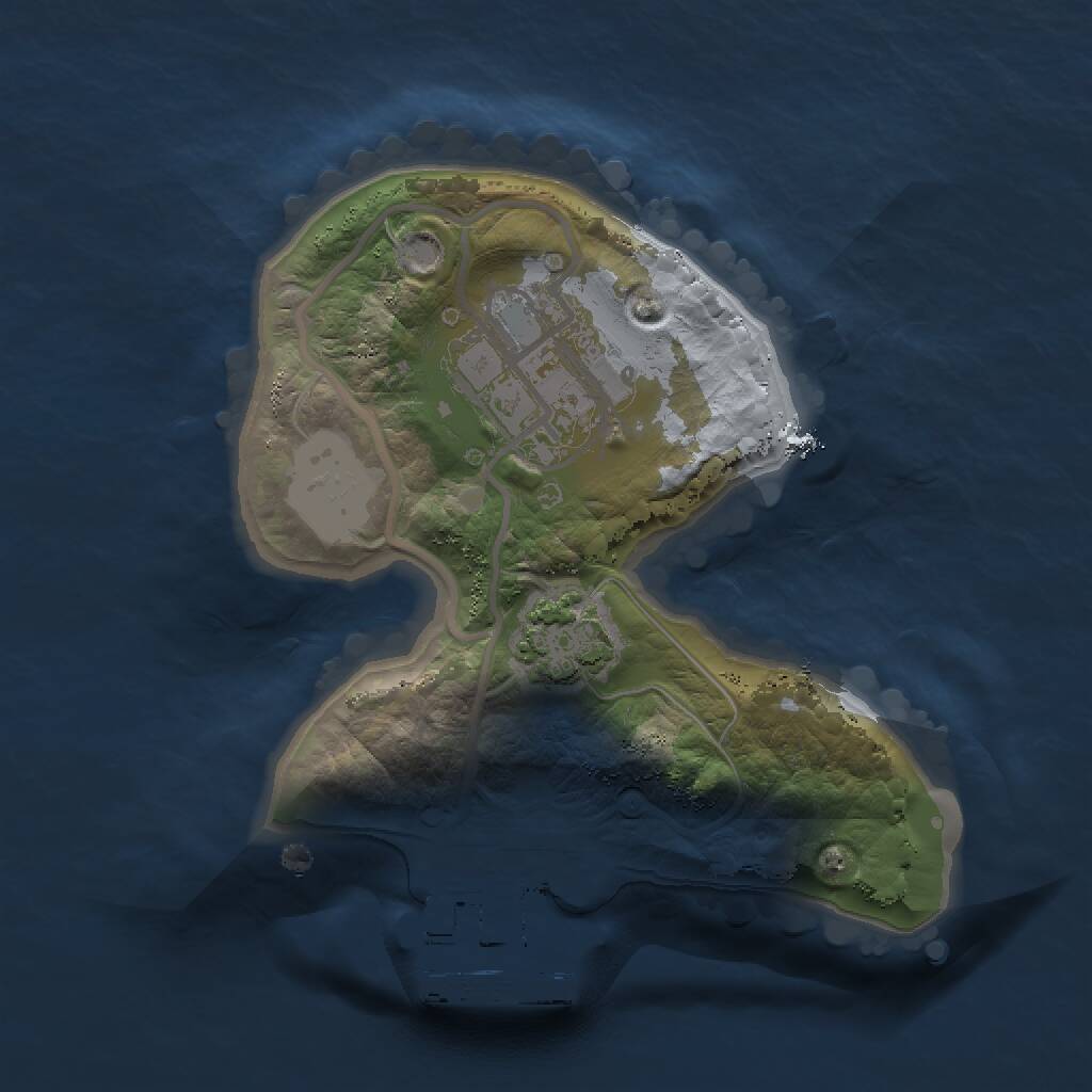 Rust Map: Procedural Map, Size: 1500, Seed: 528962616, 4 Monuments