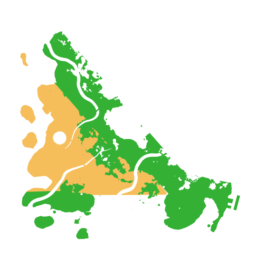 Biome Rust Map: Procedural Map, Size: 3500, Seed: 3127