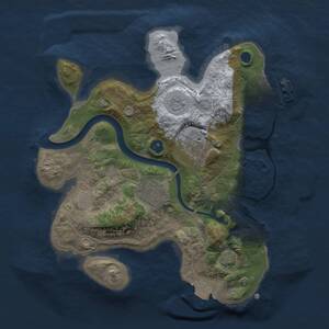 Thumbnail Rust Map: Procedural Map, Size: 2500, Seed: 20260214, 6 Monuments