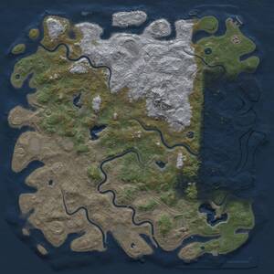 Thumbnail Rust Map: Procedural Map, Size: 6000, Seed: 1570440484, 17 Monuments