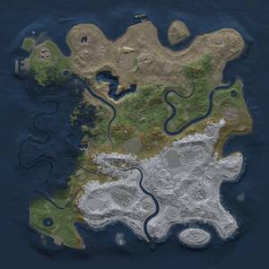 Thumbnail Rust Map: Procedural Map, Size: 4000, Seed: 13623234, 14 Monuments