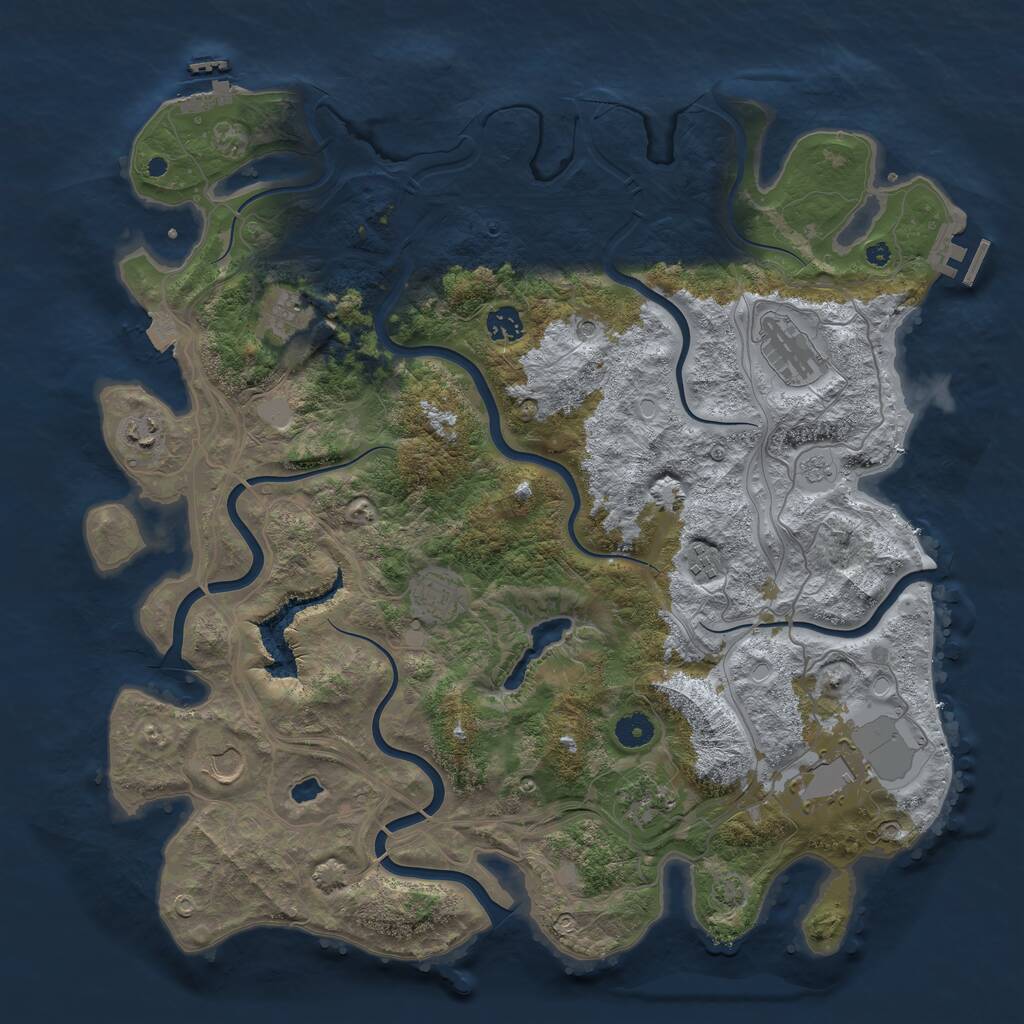 Rust Map: Procedural Map, Size: 4250, Seed: 1274548814, 15 Monuments
