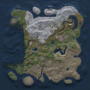 Thumbnail Rust Map: Procedural Map, Size: 4000, Seed: 712830889, 15 Monuments