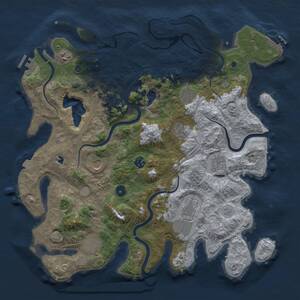 Thumbnail Rust Map: Procedural Map, Size: 4250, Seed: 965638834, 15 Monuments