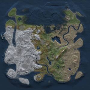Thumbnail Rust Map: Procedural Map, Size: 4000, Seed: 1428983743, 16 Monuments
