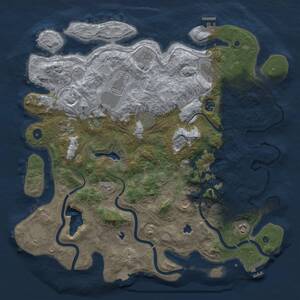 Thumbnail Rust Map: Procedural Map, Size: 4500, Seed: 623952734, 16 Monuments