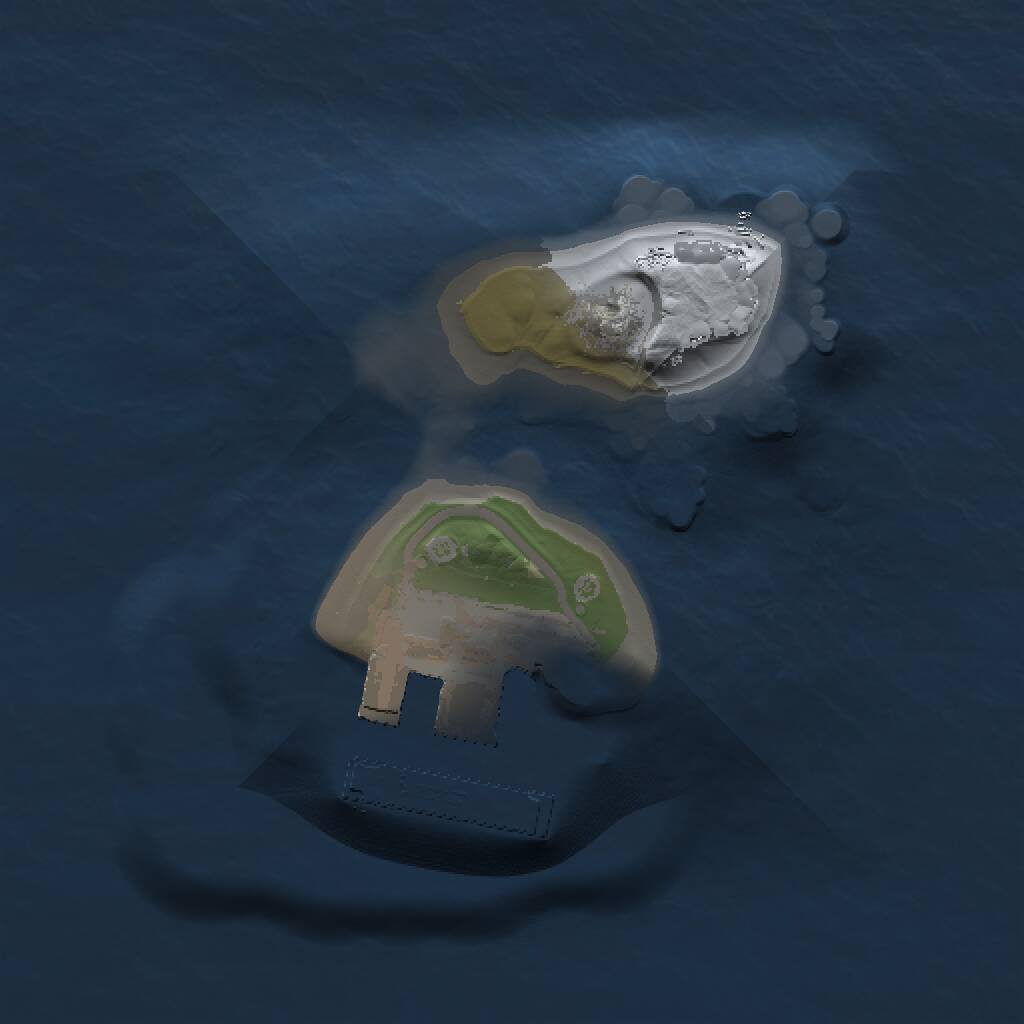 Rust Map: Procedural Map, Size: 1000, Seed: 2101321776, 2 Monuments