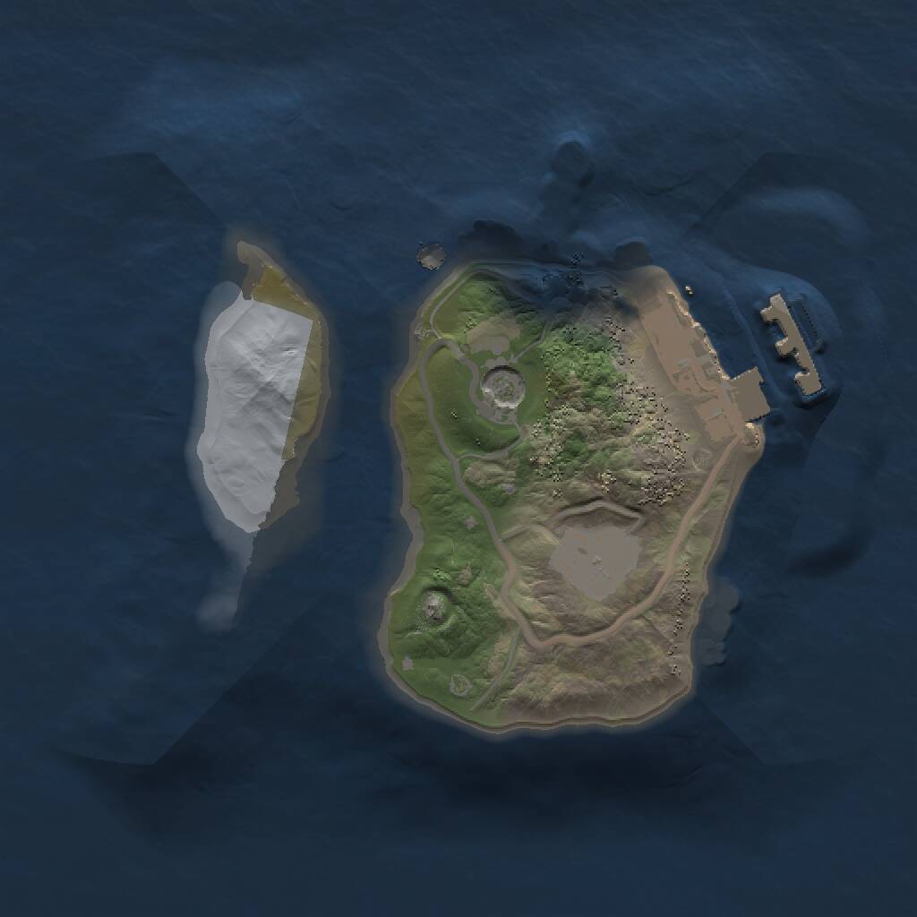 Rust Map: Procedural Map, Size: 1350, Seed: 2120345465, 3 Monuments