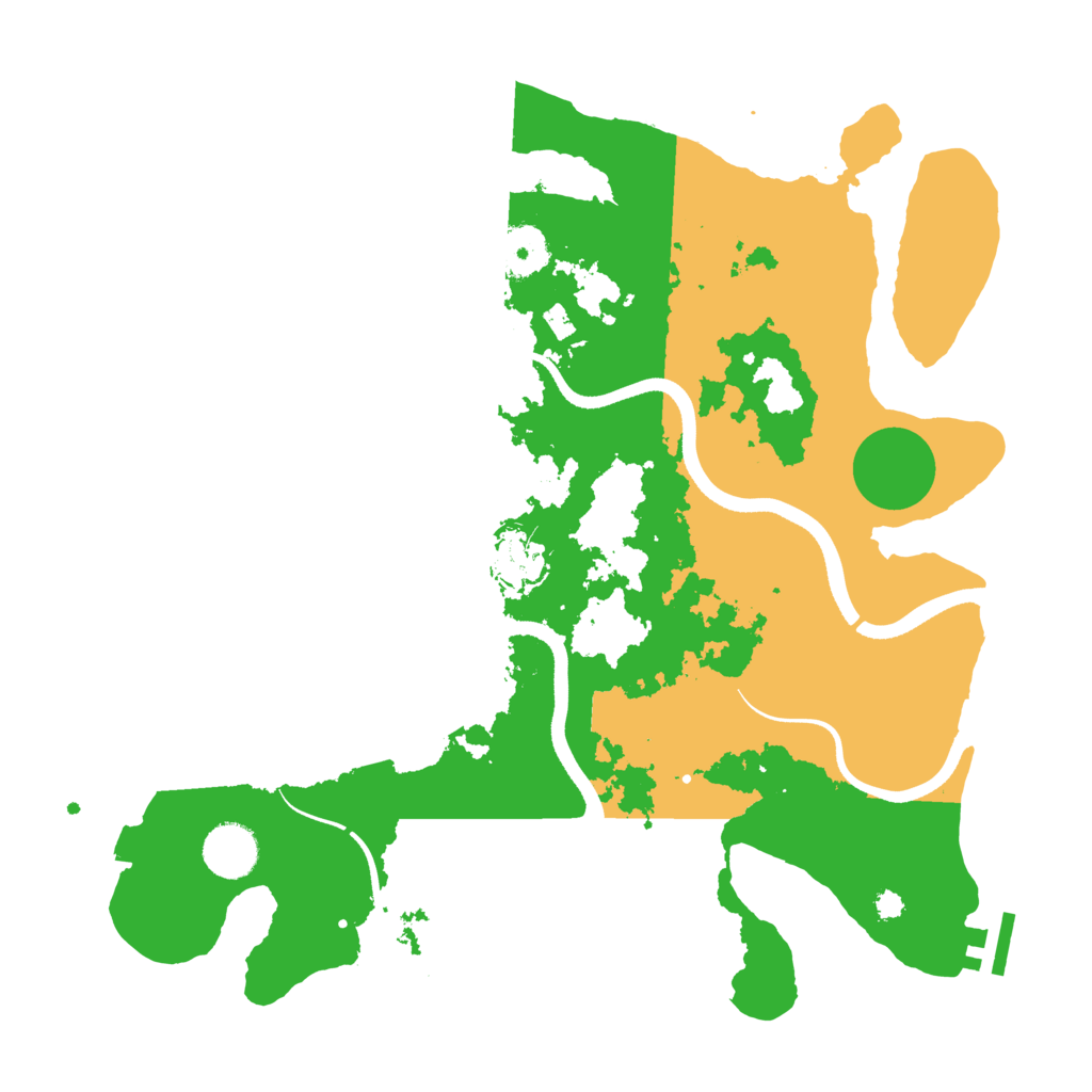 Biome Rust Map: Procedural Map, Size: 3500, Seed: 536226