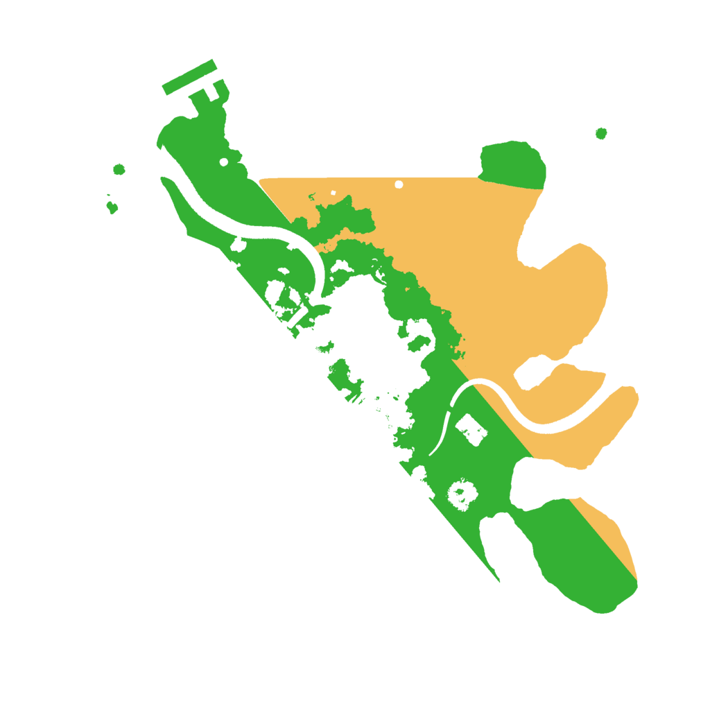 Biome Rust Map: Procedural Map, Size: 2500, Seed: 720238408