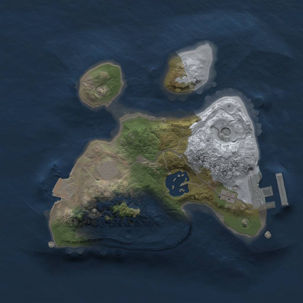 Rust Map: Procedural Map, Size: 1850, Seed: 312608, 4 Monuments