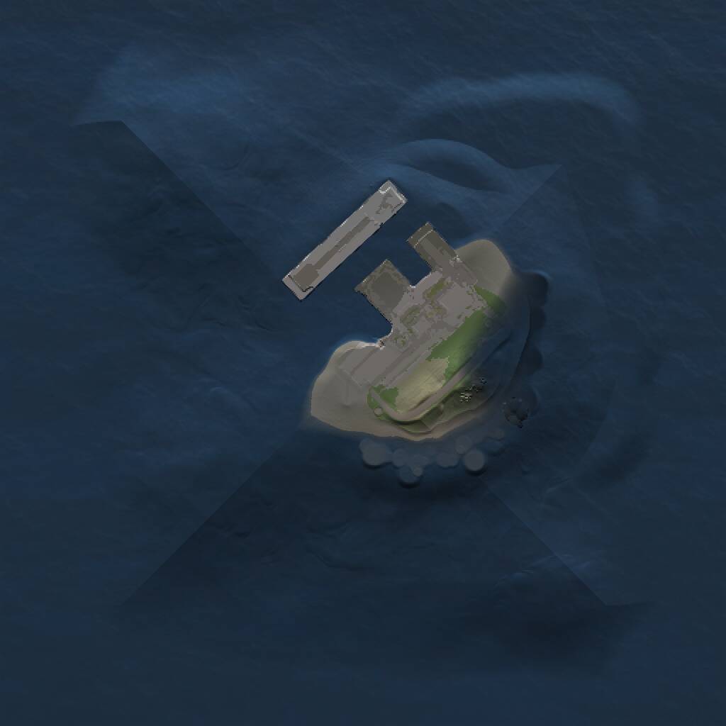 Rust Map: Procedural Map, Size: 1000, Seed: 1743942, 2 Monuments