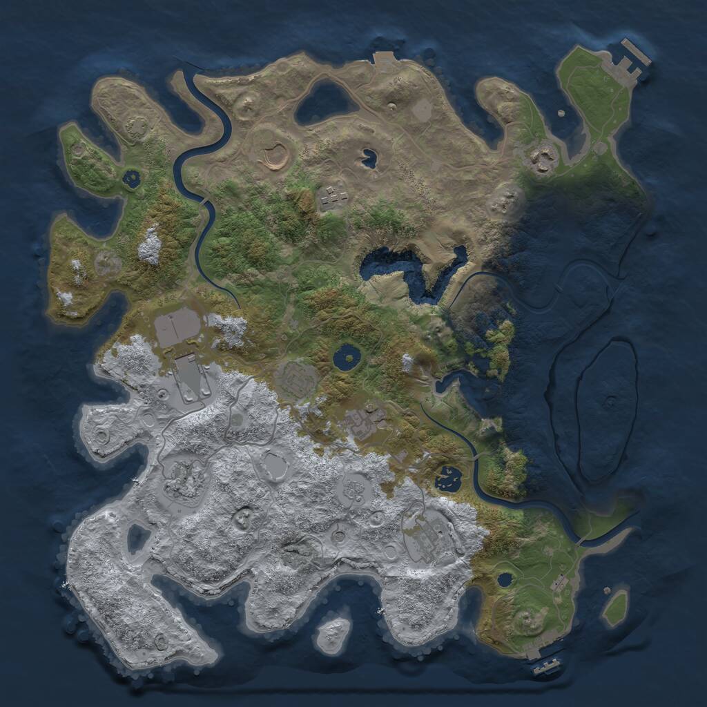 Rust Map: Procedural Map, Size: 4000, Seed: 425908366, 15 Monuments