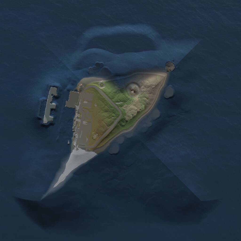 Rust Map: Procedural Map, Size: 1000, Seed: 1842229347, 2 Monuments
