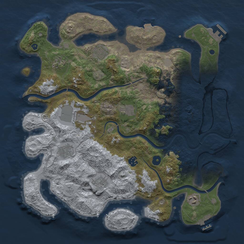 Rust Map: Procedural Map, Size: 3900, Seed: 218, 15 Monuments
