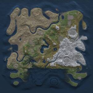 Thumbnail Rust Map: Procedural Map, Size: 4000, Seed: 1190, 15 Monuments