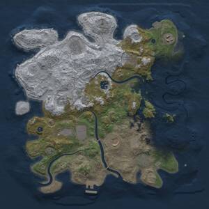 Thumbnail Rust Map: Procedural Map, Size: 3750, Seed: 1495670357, 15 Monuments