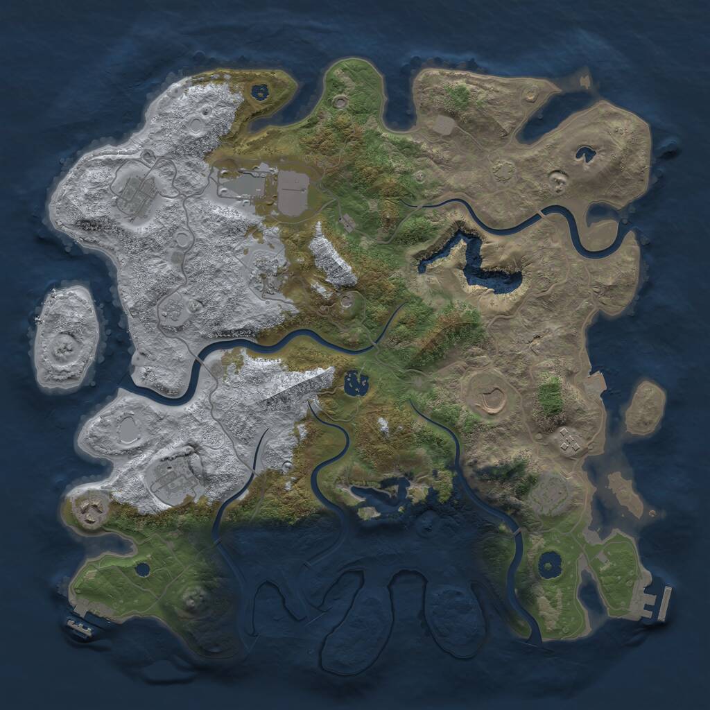 Rust Map: Procedural Map, Size: 4100, Seed: 1130, 15 Monuments