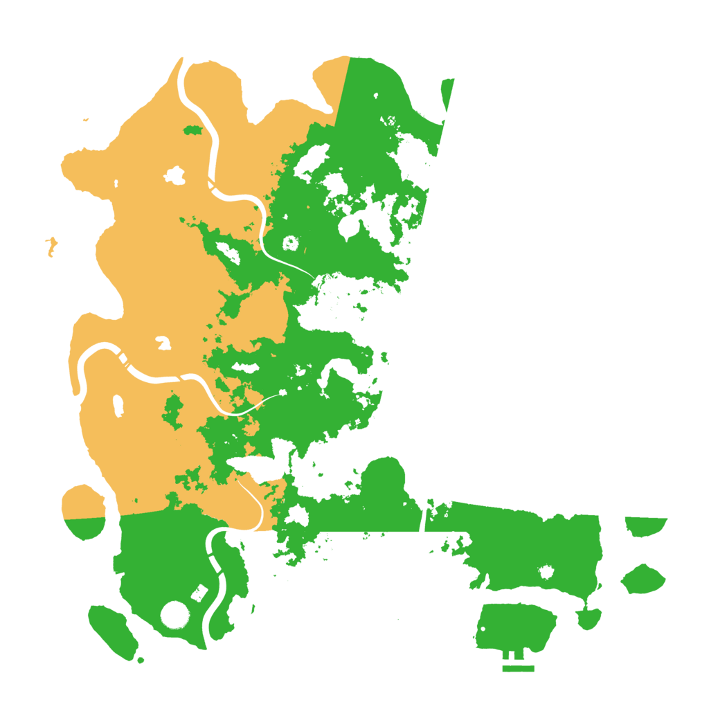 Biome Rust Map: Procedural Map, Size: 4500, Seed: 999545579