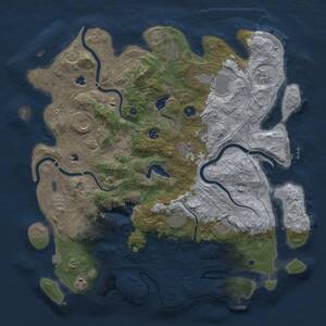 Thumbnail Rust Map: Procedural Map, Size: 4500, Seed: 999545579, 17 Monuments