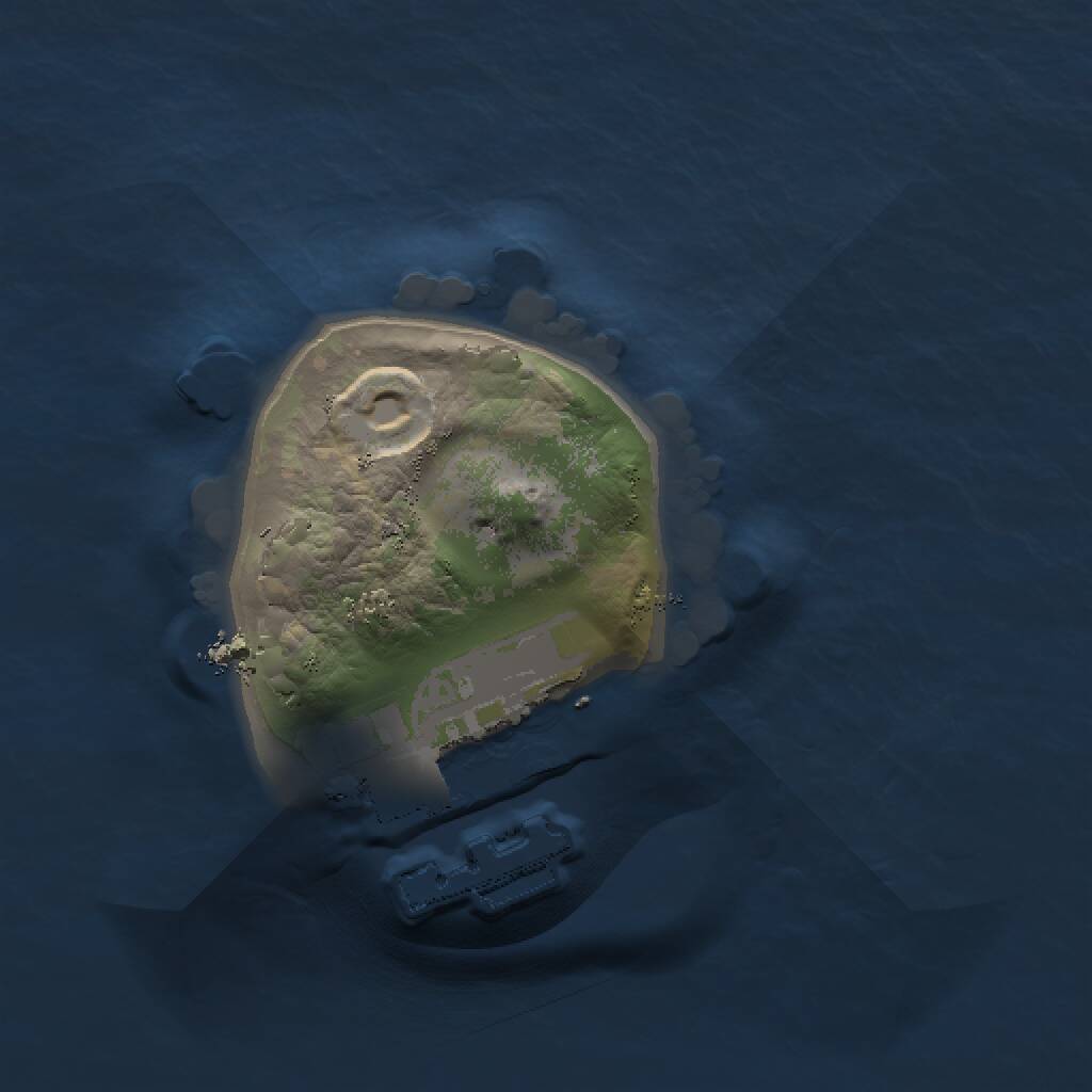 Rust Map: Procedural Map, Size: 1000, Seed: 710759, 2 Monuments