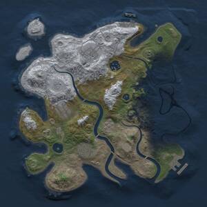 Thumbnail Rust Map: Procedural Map, Size: 3000, Seed: 157266001, 11 Monuments