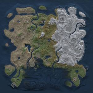 Thumbnail Rust Map: Procedural Map, Size: 4500, Seed: 1594517976, 17 Monuments