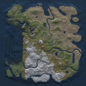 Thumbnail Rust Map: Procedural Map, Size: 4500, Seed: 145459460, 16 Monuments