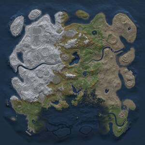 Thumbnail Rust Map: Procedural Map, Size: 4500, Seed: 58185709, 15 Monuments