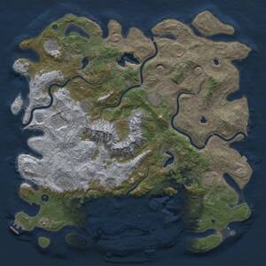 Thumbnail Rust Map: Procedural Map, Size: 5250, Seed: 1368202988, 16 Monuments