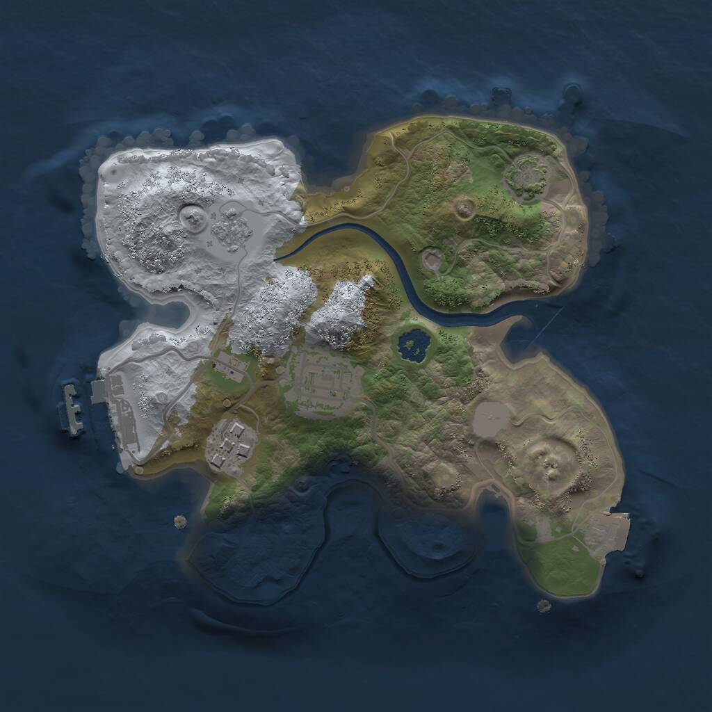 Rust Map: Procedural Map, Size: 2200, Seed: 1186362168, 6 Monuments
