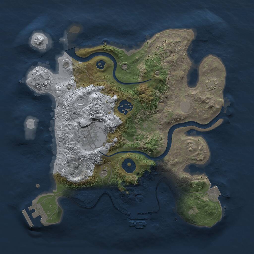 Rust Map: Procedural Map, Size: 2700, Seed: 2468192, 7 Monuments