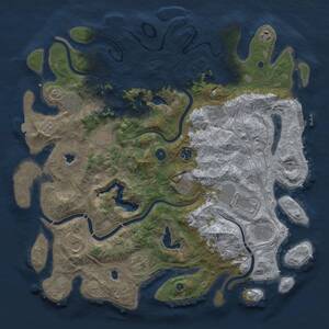 Thumbnail Rust Map: Procedural Map, Size: 4500, Seed: 565550894, 17 Monuments