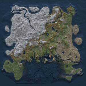 Thumbnail Rust Map: Procedural Map, Size: 4500, Seed: 1631504154, 15 Monuments