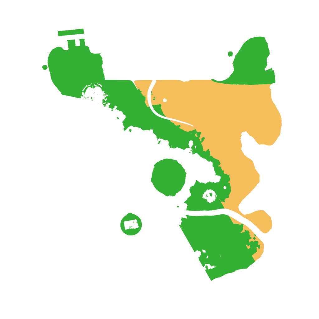 Biome Rust Map: Procedural Map, Size: 2500, Seed: 570226210