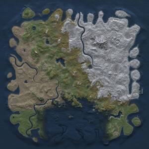 Thumbnail Rust Map: Procedural Map, Size: 6000, Seed: 1329282471, 17 Monuments