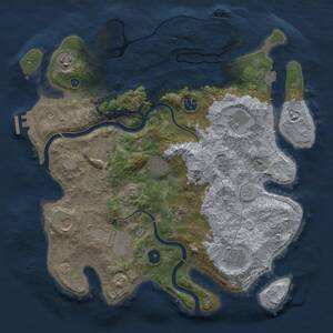 Thumbnail Rust Map: Procedural Map, Size: 3750, Seed: 946453245, 16 Monuments