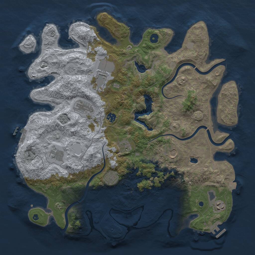 Rust Map: Procedural Map, Size: 4200, Seed: 967777, 15 Monuments