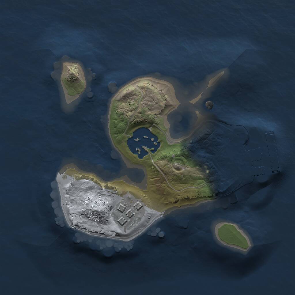 Rust Map: Procedural Map, Size: 1500, Seed: 63141344, 4 Monuments