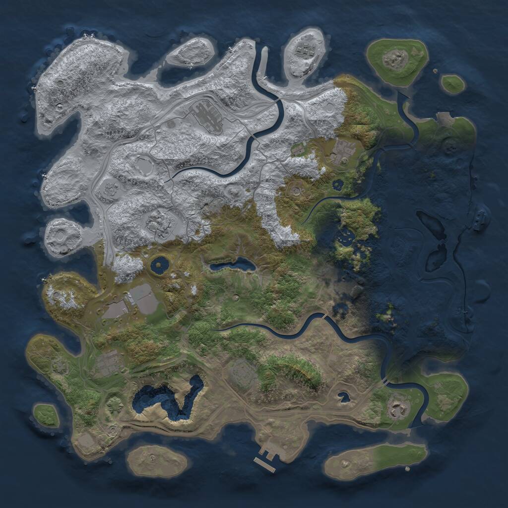 Rust Map: Procedural Map, Size: 4350, Seed: 19022026, 16 Monuments