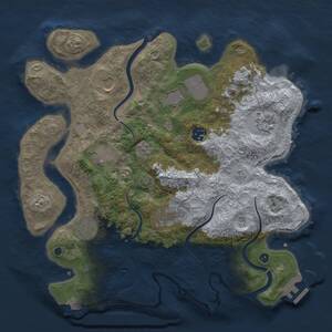 Thumbnail Rust Map: Procedural Map, Size: 3500, Seed: 754694586, 13 Monuments