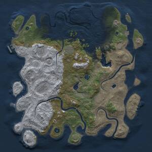 Thumbnail Rust Map: Procedural Map, Size: 4250, Seed: 1308717809, 13 Monuments